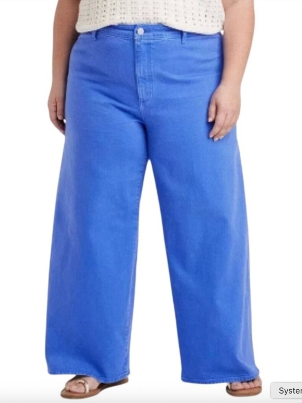 Universal Thread Sailor Wide Leg Jeans 16 Periwinkle Blue High Rise NWT